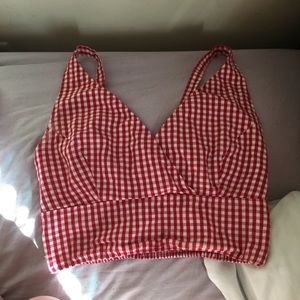 brandy gingham tank